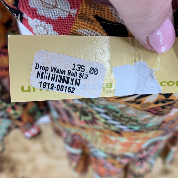 Uncle Frank Boho Drop Waist Bell Sleeve Dress Sz S - Picture 9 of 16